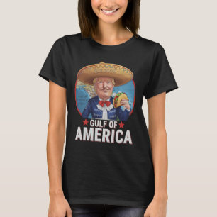 Retro Gulf Of Usa America Est 2025 American Flag G T-Shirt