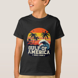 Retro Gulf Of Usa America Est 2025 American Flag G T-Shirt