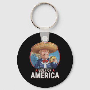 Retro Gulf Of Usa America Est 2025 American Flag Key Ring