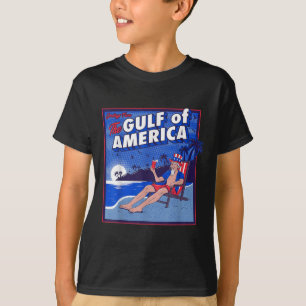 Retro Gulf Of Usa America Est 2025 American Flag T-Shirt