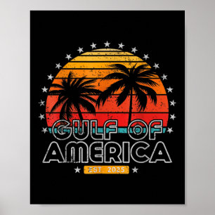 Retro Gulf Of Usa America Est 2025 American Poster