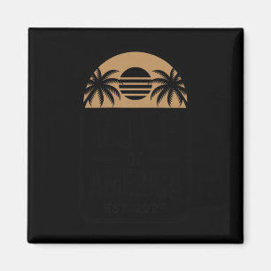 Retro Gulf Of Usa America Est 2025 Gulf Mexico Lon Magnet