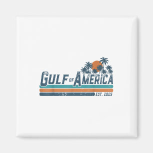 Retro Gulf Of Usa America Est 2025 Gulf Of Mexico Magnet