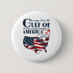 Retro Gulf Of Usa America Funny Gulf Of Mexico Jul 6 Cm Round Badge