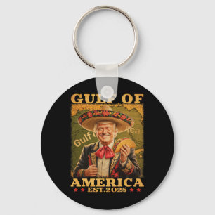 Retro Gulf Of Usa America Mexico Funny Trump Mexic Key Ring