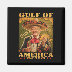 Retro Gulf Of Usa America Mexico Funny Trump Mexic Magnet