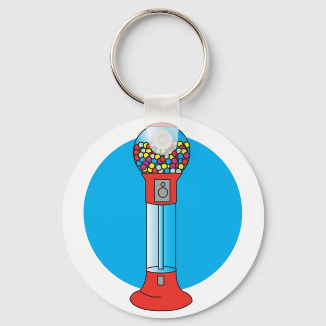 retro gumball machine key ring (Front)