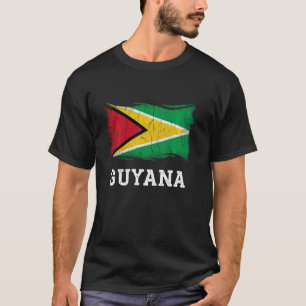 Retro Guyana Flag Shirt Vintage Guyanese Grunge Gr