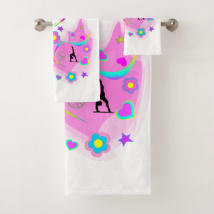 Retro Gymnastics Bath Towel Set