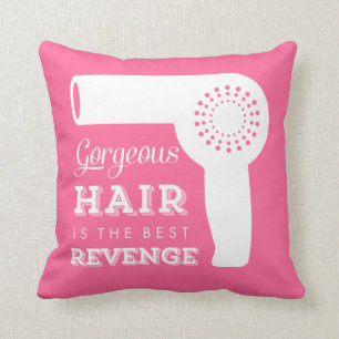 Retro Hairdryer Throw Pillow