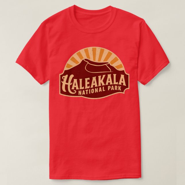 Retro Haleakala National Park Emblem TShirt (Design Front)