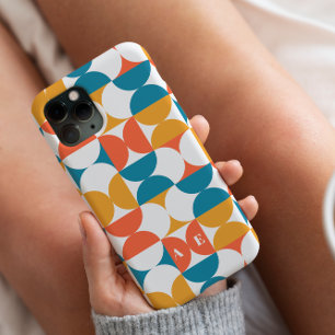 Retro half circle scallop bold blue orange yellow  Case-Mate iPhone 14 case