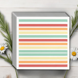 Retro Half Daisy Baby Shower Napkin