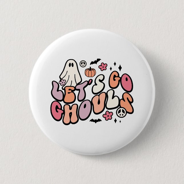 Retro Halloween 6 Cm Round Badge (Front)