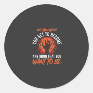 Retro Halloween Anything You Want Design_1 Classic Round Sticker