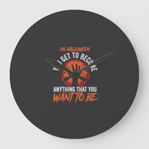 Retro Halloween Anything You Want Design_1 Large Clock
