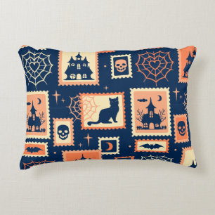 Retro Halloween Artistamps Decorative Cushion