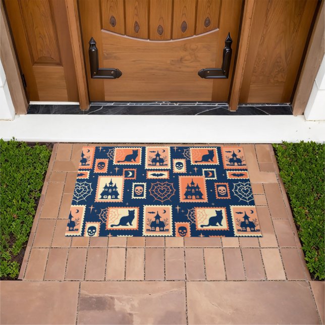 Retro Halloween Artistamps Doormat (Outdoor)
