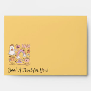 Retro Halloween Boo! A Treat For You! Envelope