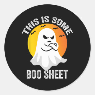 Retro Halloween Boo Ghost Costume This Is Some Boo Classic Round Sticker