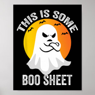 Retro Halloween Boo Ghost Costume This Is Some Boo Poster