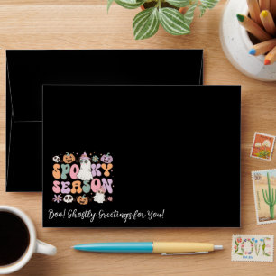 Retro Halloween Boo! Ghostly Greetings For You! Envelope