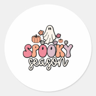 Retro Halloween Classic Round Sticker