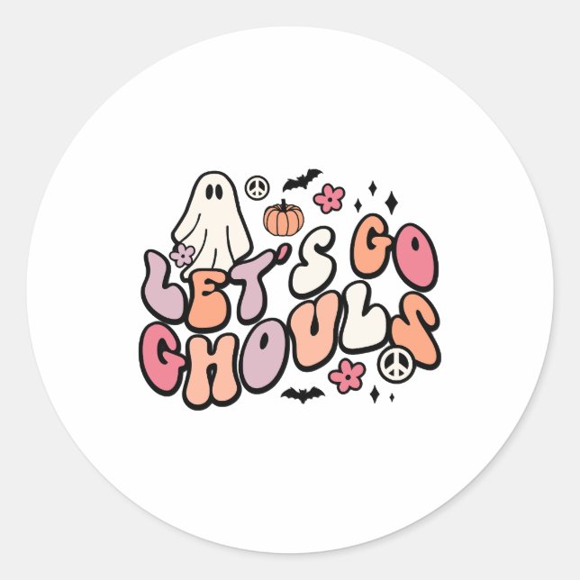 Retro Halloween    Classic Round Sticker (Front)
