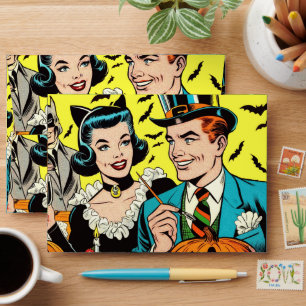 Retro Halloween Comics Envelope