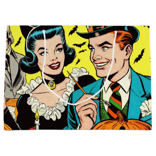 Retro Halloween Comics Large Gift Bag