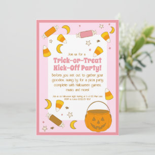 Retro Halloween Costume Party or Trunk or Treat In Invitation
