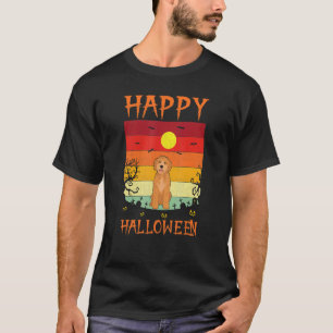 Retro Halloween Costumes Matching Goldendoodle Dog T-Shirt