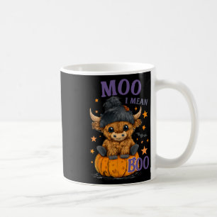 Retro Halloween Cow Moo I Mean Boo Funny Fall 1 Coffee Mug