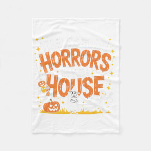 Retro Halloween Cow Moo I Mean Boo Funny Fall Fleece Blanket