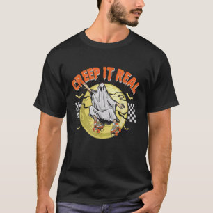 Retro Halloween Creep it Real Vintage Ghost Hallow T-Shirt