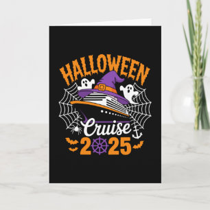 Retro Halloween Cruise 2025 Matching Family Hallow Card