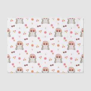 Retro Halloween Cute Kids Floral Ghost Tissue Paper