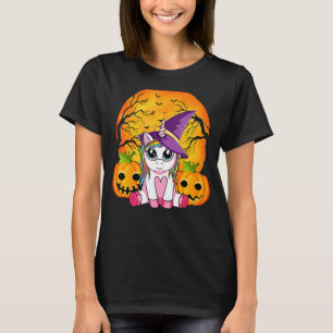 Retro Halloween Cute Witchy Unicorn Girls Kids 2 T-Shirt