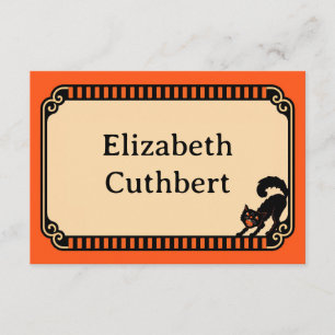 Retro Halloween Decor Style Table Card