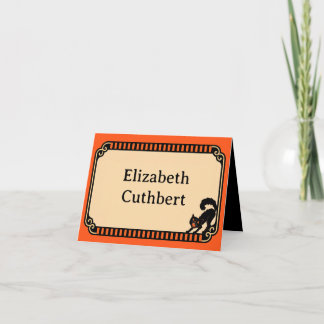 Retro Halloween Decor Style Table Card