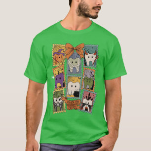 Retro Halloween Dentist Dental Squad Dental Hygien T-Shirt