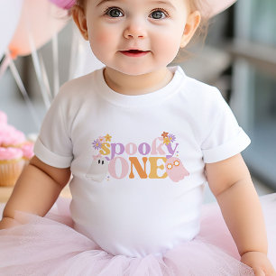Retro Halloween First Birthday Baby T-Shirt