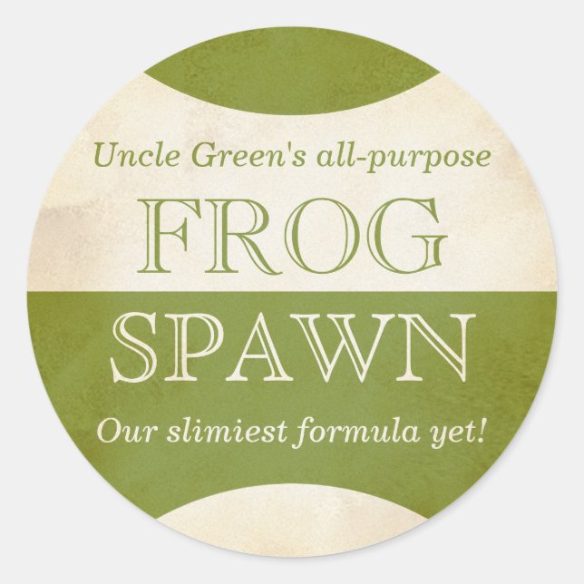 Retro Halloween Frog Spawn potion sticker (Front)