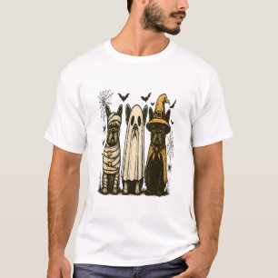 Retro Halloween Ghost French Bulldog Gothic Png T-Shirt