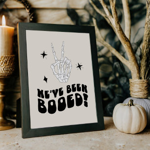 Retro Halloween Groovy Boo Neighbour Game Sign