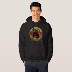 Retro Halloween Happy Haunting Haunted House Hoodie