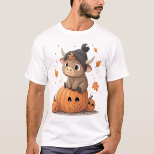 Retro Halloween Highland Cow 2 T-Shirt