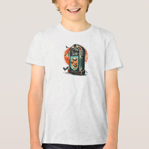 Retro Halloween Jukebox T-Shirt Tri-Blend Shirt