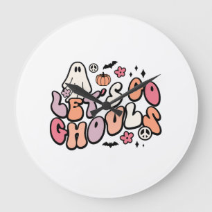 Retro Halloween Large Clock
