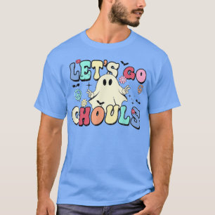 Retro Halloween Let's Go Ghouls Fall Spooky Ghost  T-Shirt